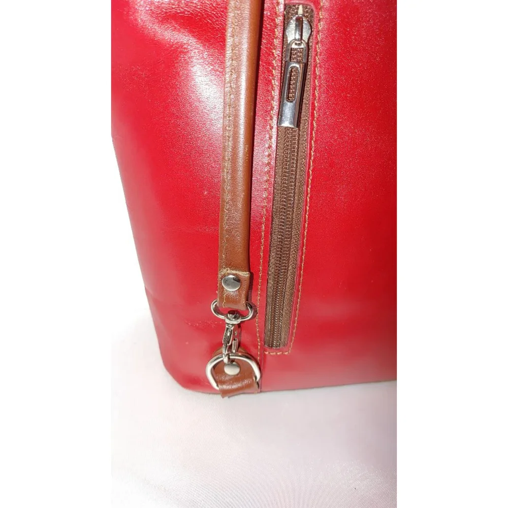 Vera Pelle Borse in Pelle Convertible Leather Bag Made in Italy